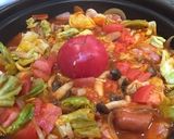 栄養たっぷり☆トマトチーズ鍋作り方6写真