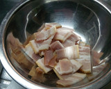 青梗菜とベーコンのカレー炒め作り方2写真