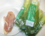 鶏肉と青梗菜の中華炒め♪簡単材料2つ作り方1写真
