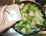 鶏肉と青梗菜の中華炒め♪簡単材料2つ作り方13写真