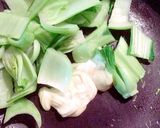 チンゲン菜と春雨の卵炒め✤オイマヨ味で作り方5写真