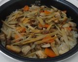 晩御飯に☆ごぼうと鶏肉の炊き込みご飯作り方10写真