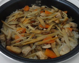 晩御飯に☆ごぼうと鶏肉の炊き込みご飯作り方10写真