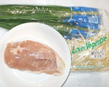 鶏むね肉とニラもやしの中華炒め♪簡単作り方1写真