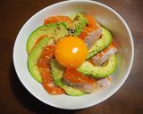 麺つゆでサーモンアボカド丼作り方6写真