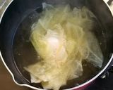 落とし卵の味噌汁作り方4写真