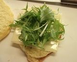 ホットケーキサンド　ベーコン水菜チーズ作り方12写真