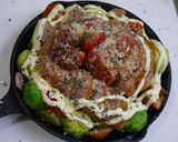 簡単！春☆新じゃが芽キャベツのモリモリ焼作り方6写真