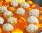 簡単★ふわふわ肉だんごのトマト煮込み♡作り方6写真