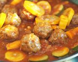 簡単★ふわふわ肉だんごのトマト煮込み♡作り方8写真
