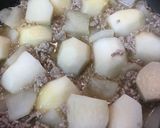 里芋と大根のひき肉あんかけ作り方4写真
