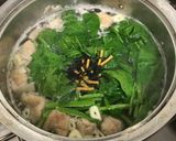 鶏肉とほうれん草のバジリコスープパスタ作り方3写真