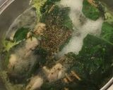 鶏肉とほうれん草のバジリコスープパスタ作り方4写真