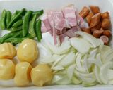 簡単♪スナップえんどうのジャーマンポテト作り方1写真