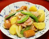 簡単♪スナップえんどうのジャーマンポテト作り方9写真