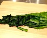 胡麻豆腐で!塩昆布入り小松菜の白和え風作り方1写真