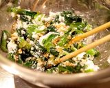 胡麻豆腐で!塩昆布入り小松菜の白和え風作り方3写真