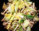 鶏がらの素で簡単！白菜としめじの卵炒め作り方6写真