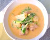 生姜入り☆鶏肉と蕪の酒粕豆乳シチュー作り方9写真