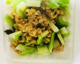 塩酒粕ネギ油で＊ブロッコリー茎の納豆和え作り方2写真