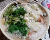 シャク入りなべ焼きキノコうどん作り方7写真