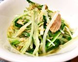 簡単5分で出来る水菜とツナのサラダ作り方8写真