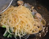 ＊菜花とあさりのペペロンチーノ＊作り方5写真