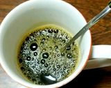 フォームドミルク入りコーヒー作り方2写真