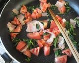 トマトとベーコンとモッツァレラのパスタ作り方3写真