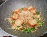 ふきのとうと菜の花の油麩入りチャンプル作り方12写真