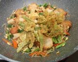 ふきのとうと菜の花の油麩入りチャンプル作り方14写真