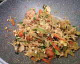 ふきのとうと菜の花の油麩入りチャンプル作り方15写真