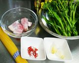 ☆春の香りアスパラ菜のペペロンチｰノ☆☆作り方1写真