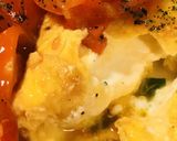 プチトマトソース☆リコッタチーズオムレツ作り方4写真