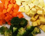 1歳☆ゴロ②さつまいもと鶏ささみのカレー作り方1写真
