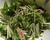 シャキシャキごま香る◎水菜とハムのナムル作り方3写真