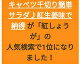 千切りキャベツ♥紅生姜簡単さっぱりサラダ作り方7写真