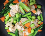 栄養満点！簡単！豚肉と野菜の柚子あんかけ作り方6写真
