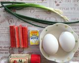お弁当に♡カニカマとチーズの卵焼き♡作り方1写真
