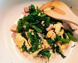 菜花とベーコン卵の春色ソテー♬作り方10写真