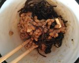 納豆としいたけ昆布のチーズトースト作り方2写真