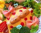 オムライス　猫ちゃん弁当 簡単 可愛い作り方4写真