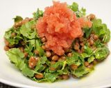 パクチー納豆たらこ添え作り方3写真