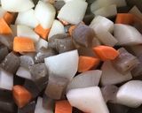給食の味 野菜と切昆布の煮物作り方3写真