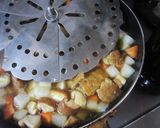 豚挽肉と大根・人参のスクエア煮物作り方7写真