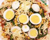 定番ゆで卵入りトマトソースのピザ作り方6写真