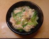 昼食に　チンゲン菜とかにかまの天津飯風丼作り方8写真