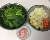 ほうれん草入りのスペイン風オムレツ作り方1写真