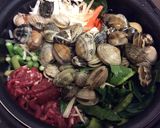 楽チン♪炊飯器で牛肉アサリ野菜のクッパ作り方2写真