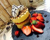 カフェ風分厚いホットケーキ作り方6写真